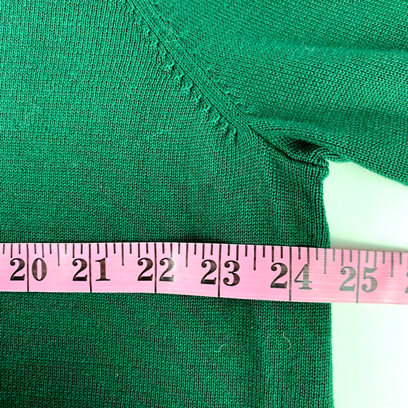 Lands End Supima Cotton Grandpa Sweater Men Size XLT Hunter Green Dad V-neck - Picture 8 of 10